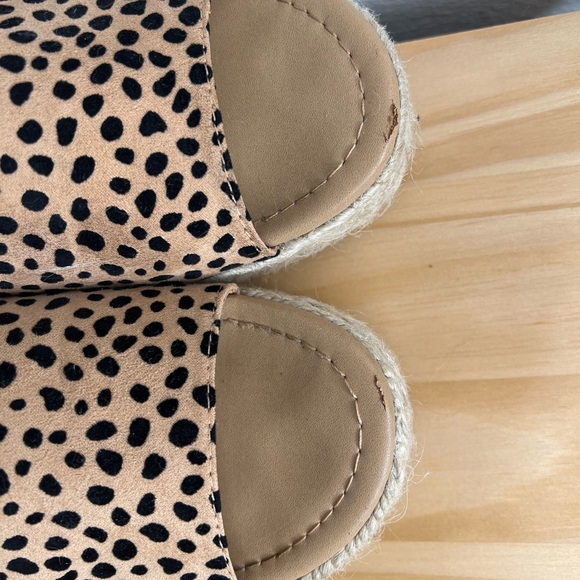 Soda Cheetah Espadrilles Platform Sandals Size 10 - Picture 10 of 11